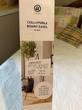 Black Collapsible Board Easel New